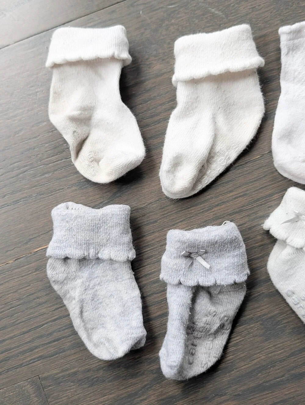 Baby Girls Socks, 4 Pairs, 3-12 Months